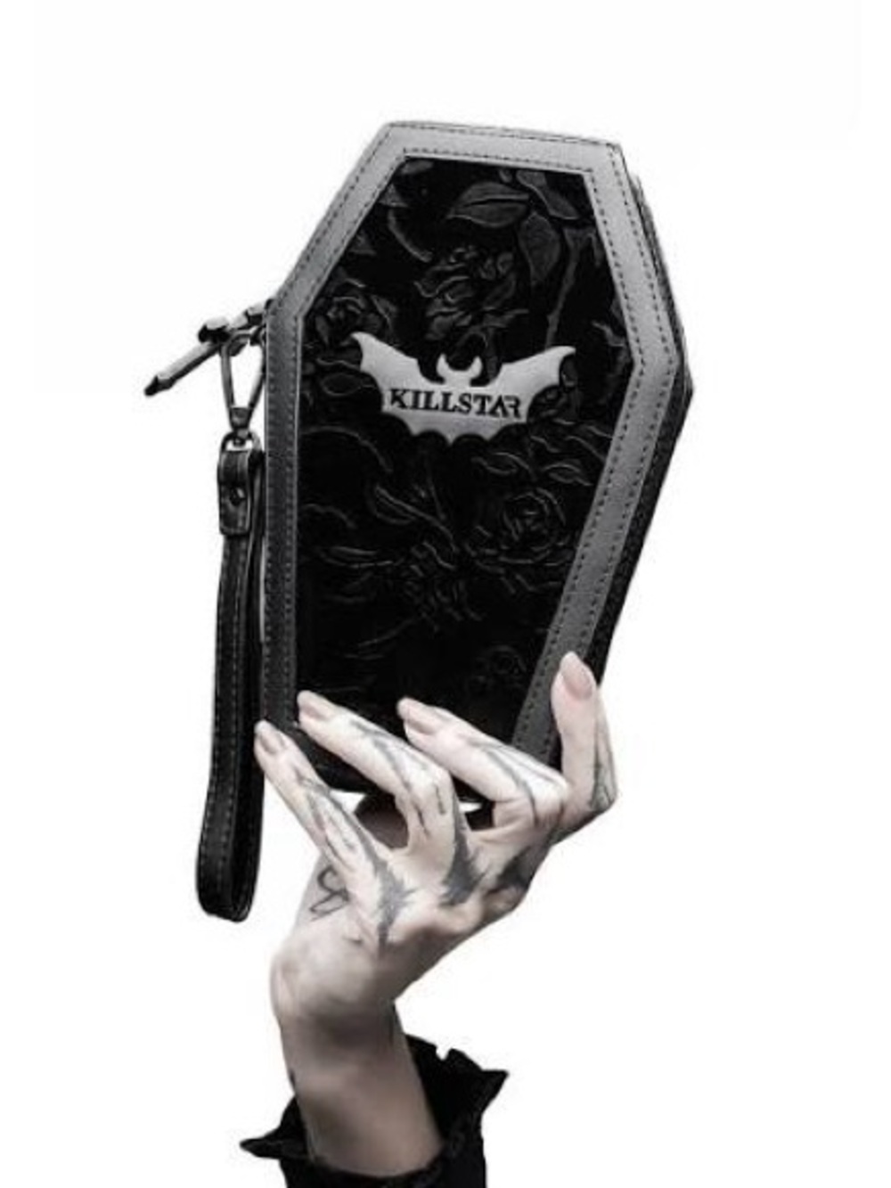 Killstar Sold Out “Vampires Kiss” Coffin Cross Velvet Wallet NWT